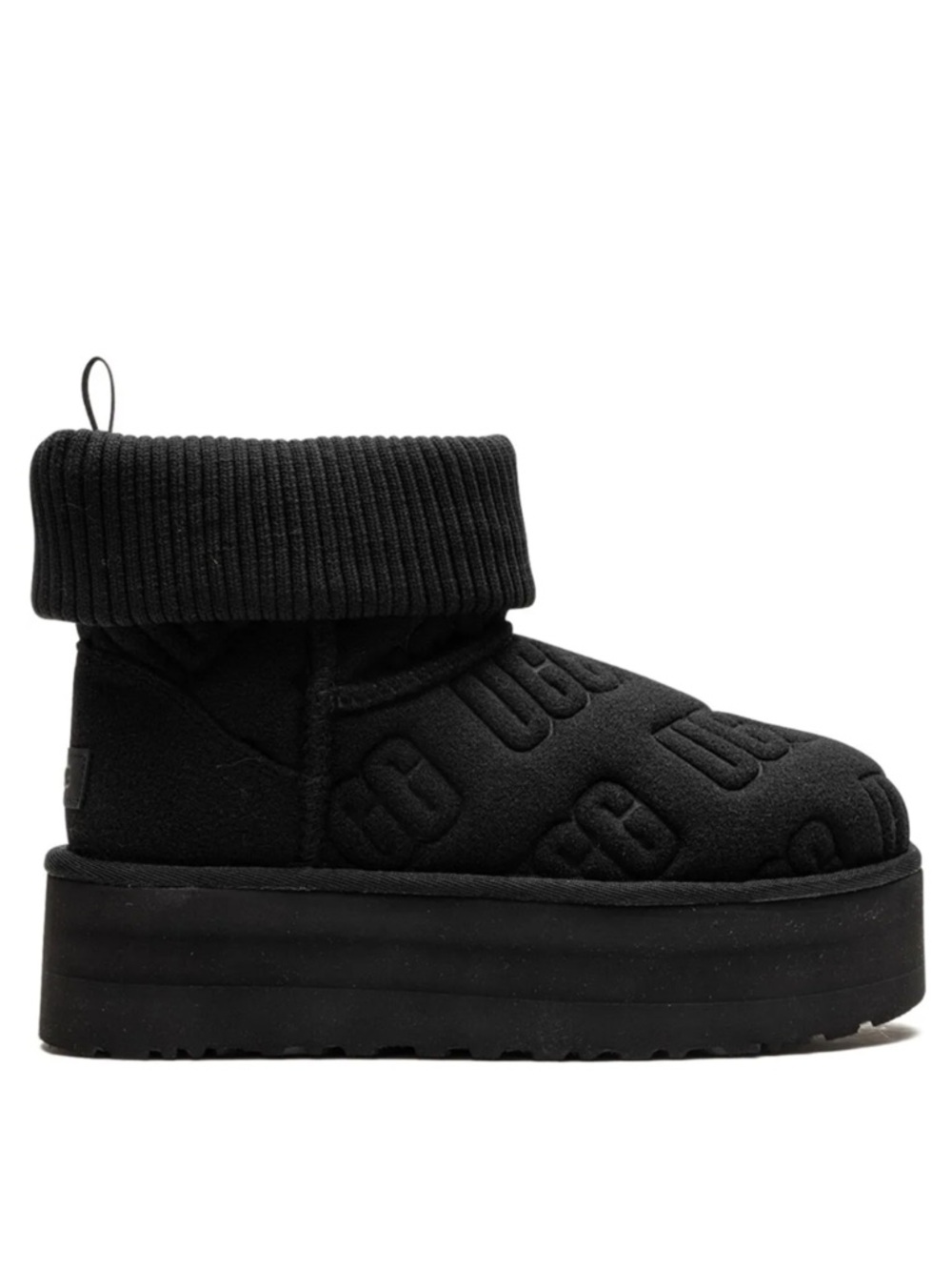UGG Classic Mini‎ Platform Felted Black Boots New!